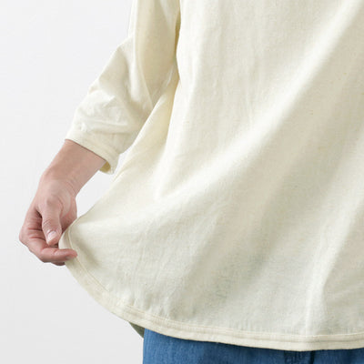 【30％OFF】SLOW HANDS（スローハンズ） ヘンプ コットン クルーネック Tシャツ 2023年モデル / 半袖 6分袖 綿 速乾 ラウンドカット メンズ【セール】