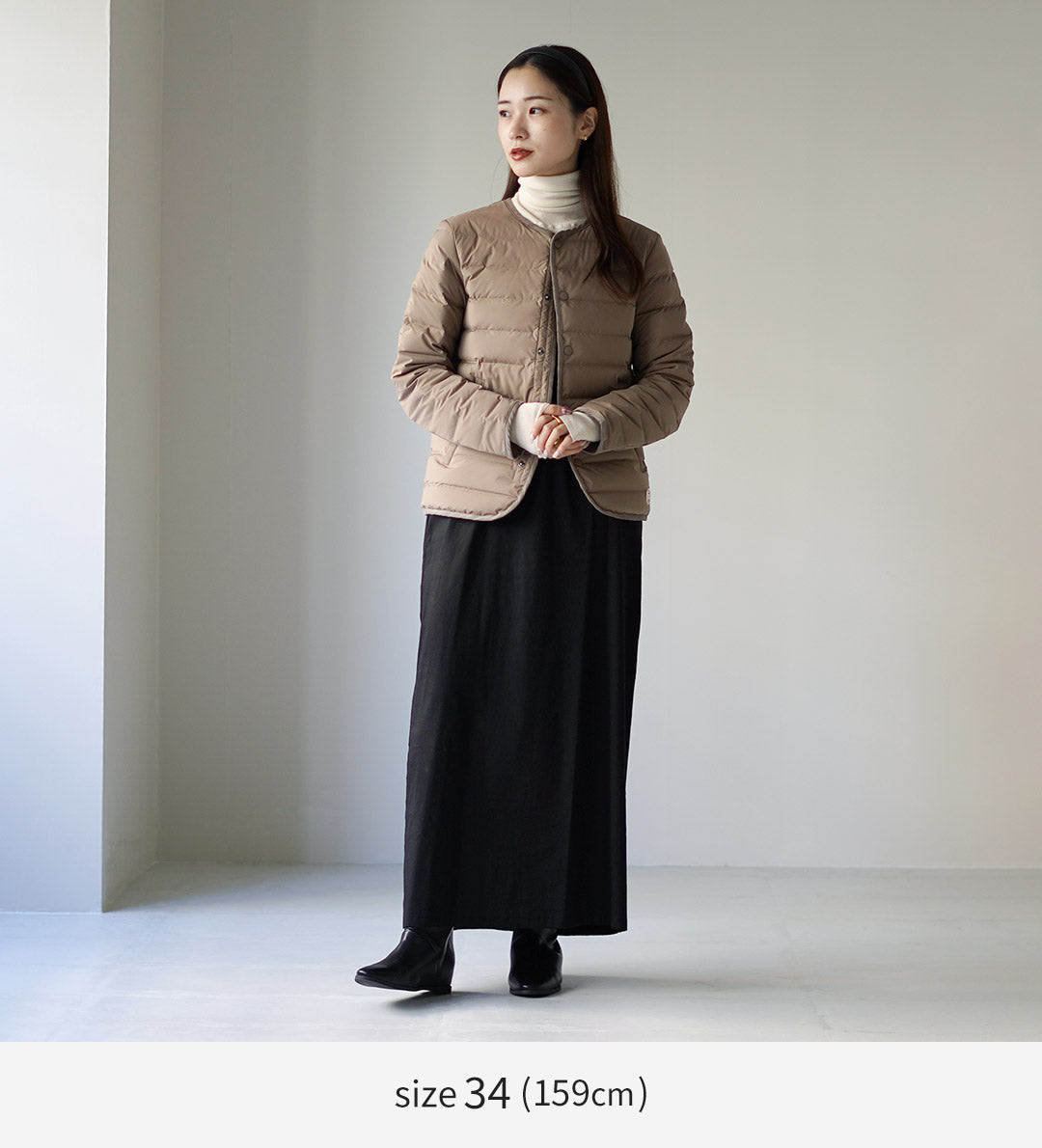 美品 ヴァンソンエミレイユ 洗える ステッチレスダウンカーディガン 近年モデル VINCENT ET MIREILLE（ヴァンソン エ ミレイユ） ステッチレス ダウン