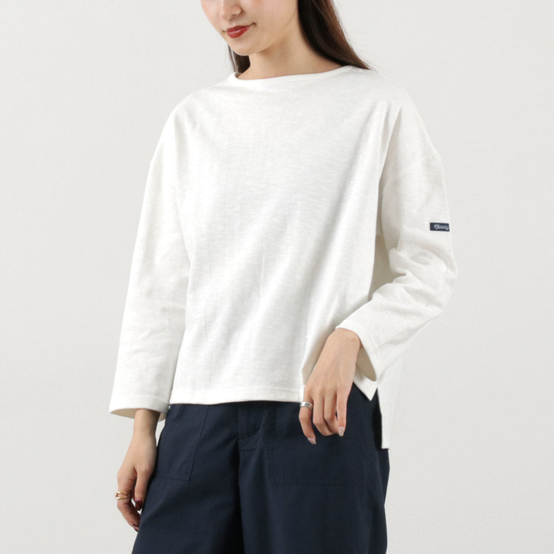 【50％OFF】TIEASY（ティージー） 別注 HDCS ドロップショルダー Tシャツ / レディース トップス カットソー 七分袖 ボートネック HDCS DROP SHOULDER T【セール】