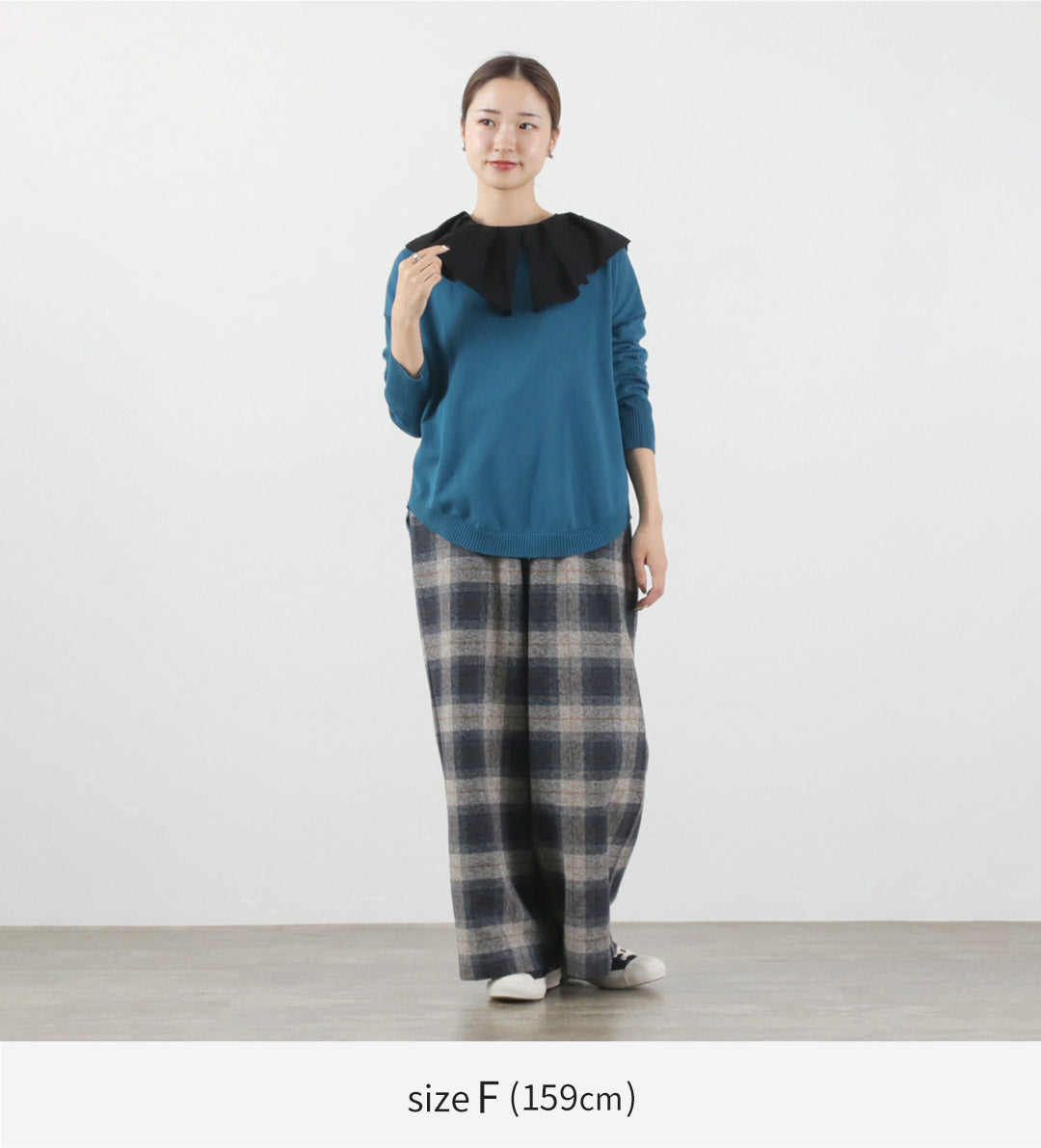 【20％OFF】MAO MADE（マオメイド） ツイードライク チェック ワイド パンツ 2024年モデル