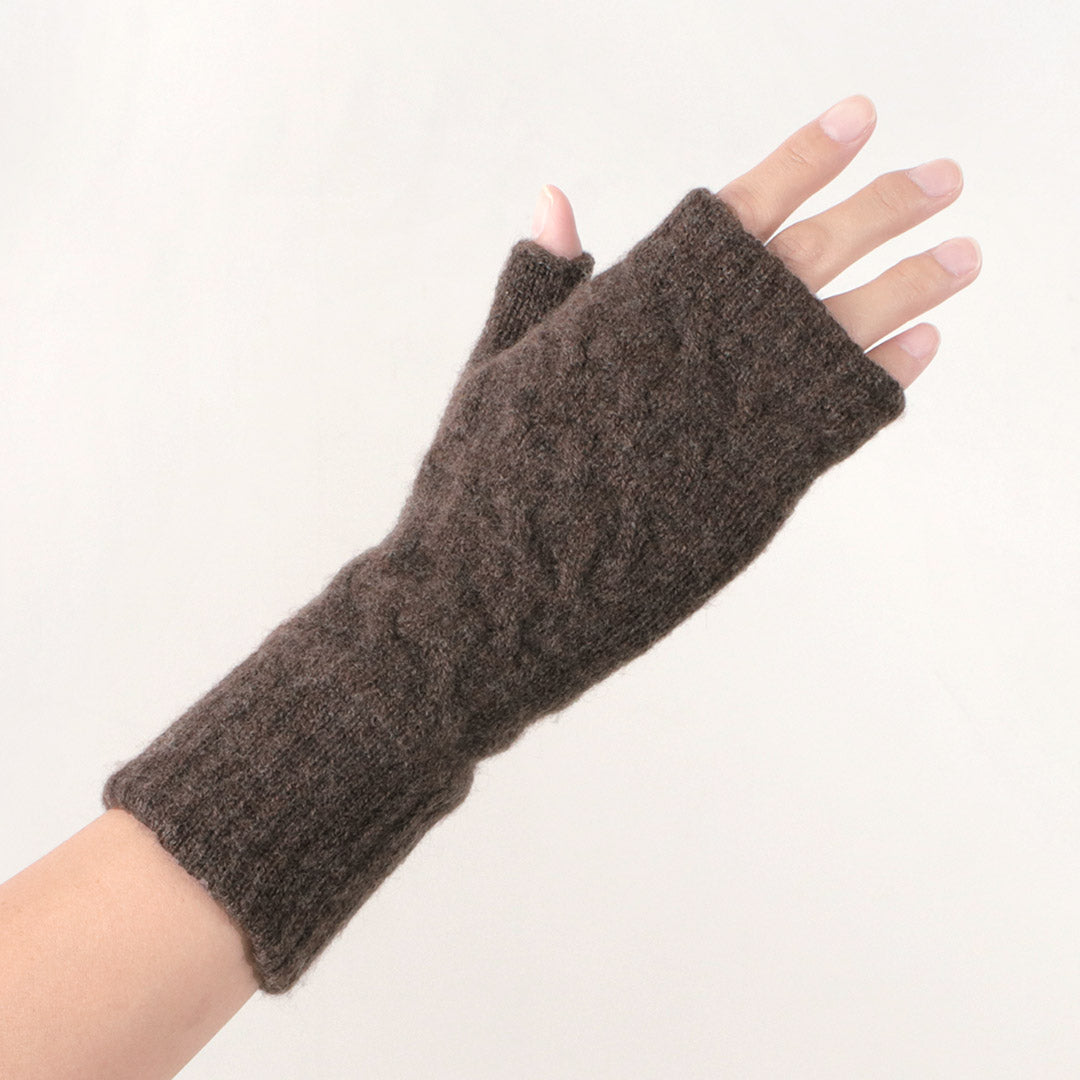 WILLIAM BRUNTON（ウィリアムブラントン） ケーブル リストウォーマー / レディース 手袋 カシミヤ アームウォーマー Cable Wristwarmer