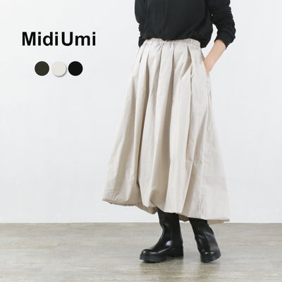 MIDIUMI（ミディウミ） バルーン スカート レディース 膝下 ミディアム 無地 日本製 balloon SK
