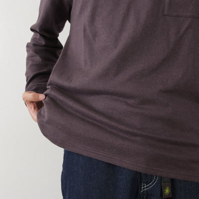 GOHEMP（ゴーヘンプ） ローポケット Tシャツ / メンズ ロンT トップス カットソー 長袖 無地 ヘンプ オーガニックコットン 綿 デイリーウェア LOW PK TEE