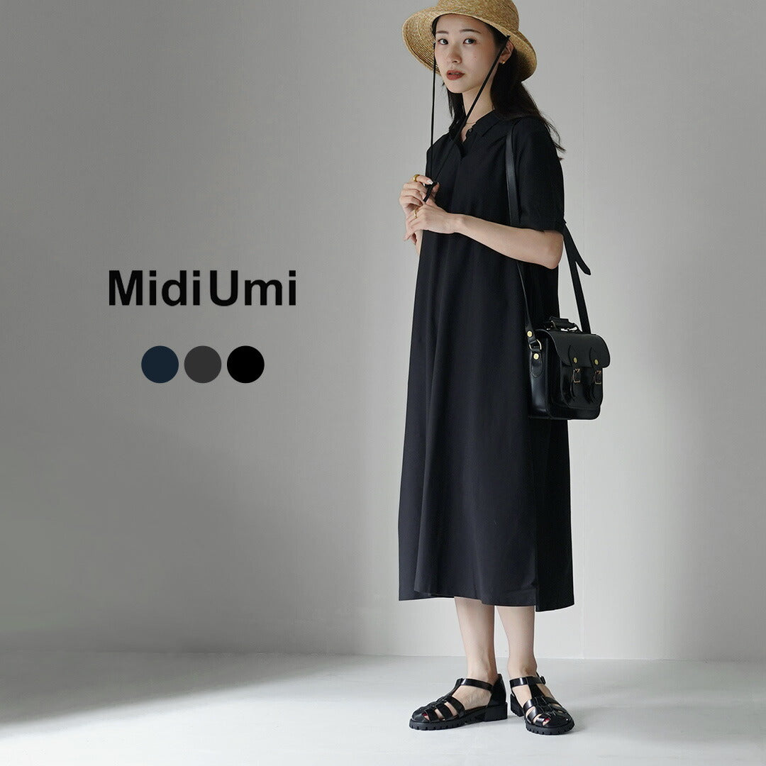 MIDIUMI（ミディウミ） ポロ フレア ワンピース 日本製 / レディース