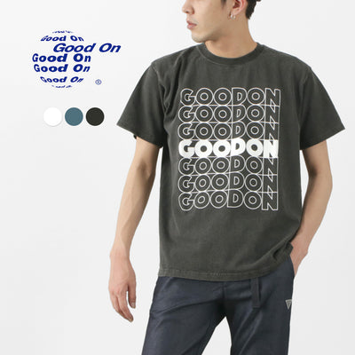 GOOD ON（グッドオン） GO SQUARE LOGO ショートスリーブ Tシャツ / メンズ レディース / 半袖 / ピグメント染め / プリント / ロゴ / 日本製 / OLSS1207P / GO SQUARE LOGO S/S TEE