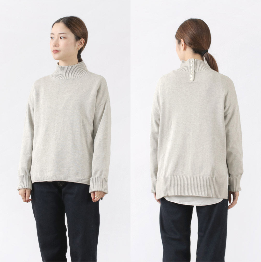 MAO MADE（マオメイド） カラー別注 やわらかコットン ハイネック プル