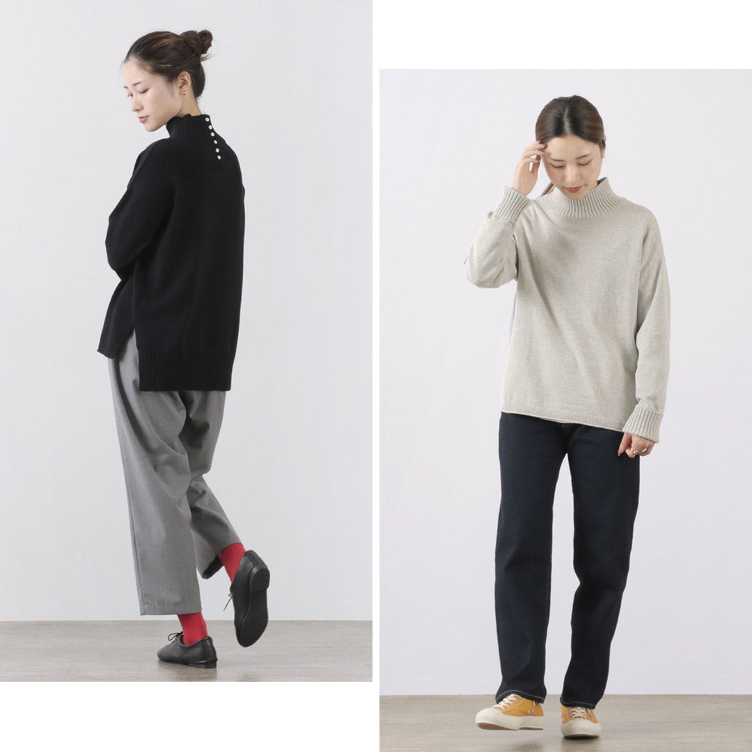 MAO MADE（マオメイド） カラー別注 やわらかコットン ハイネック プル