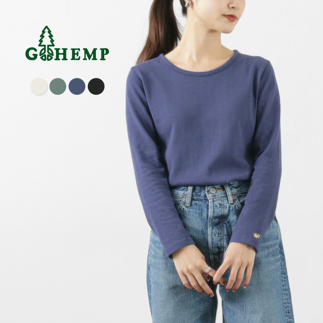 GOHEMP（ゴーヘンプ） ロングスリーブ Tシャツ / レディース トップス 長袖 クルーネック ロンT インナー L/SL TEE