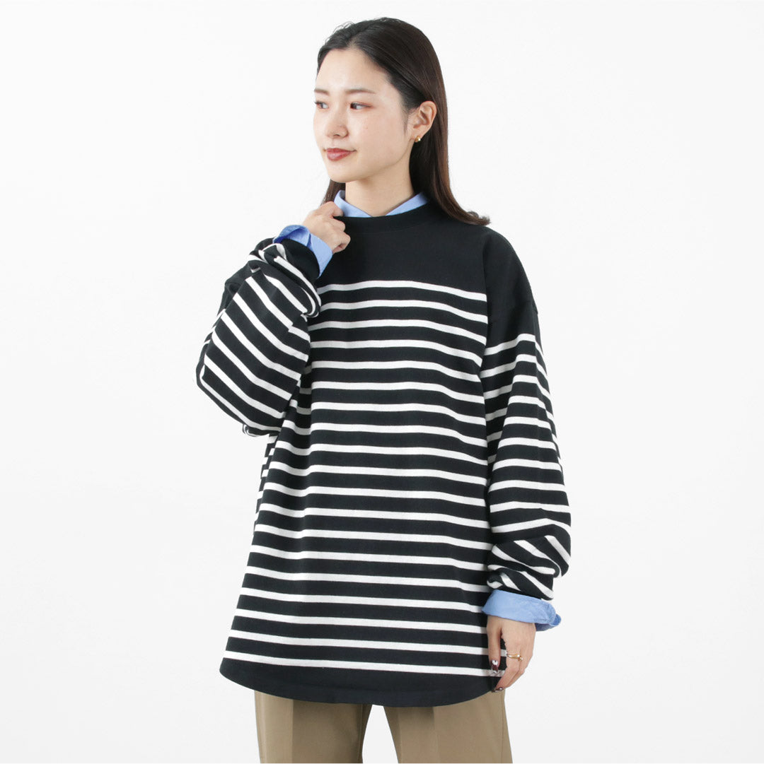 SHINZONE（シンゾーン） パネルボーダートップ / レディース トップス カットソー ロンT 長袖 柄 コットン 22SMSCU03 PANEL BORDER TOP