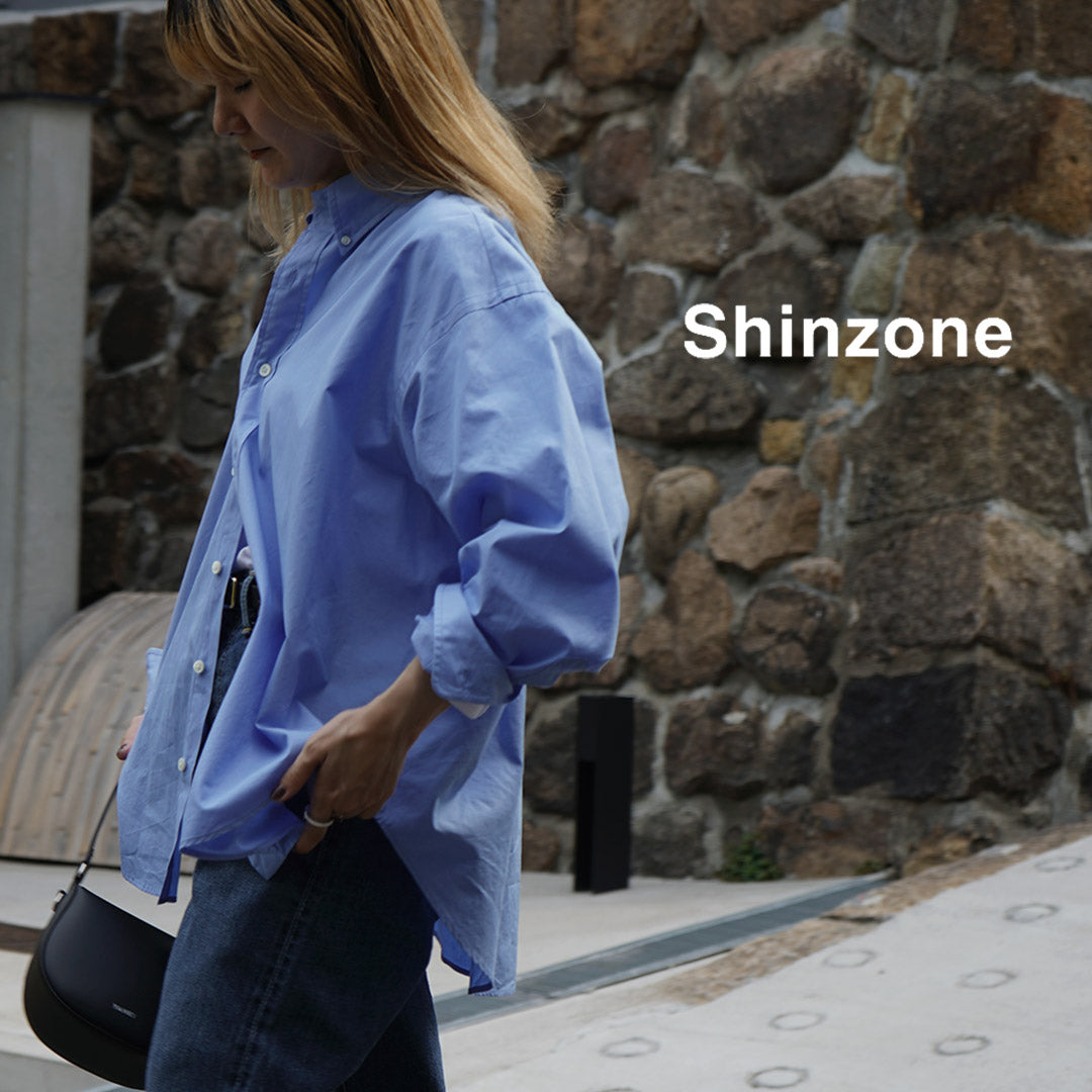 SHINZONE（シンゾーン） ダディーシャツ 21AMSBL08 / レディース トップス 長袖  綿100 コットン 日本製 ワイド 無地 DADDY SHIRT