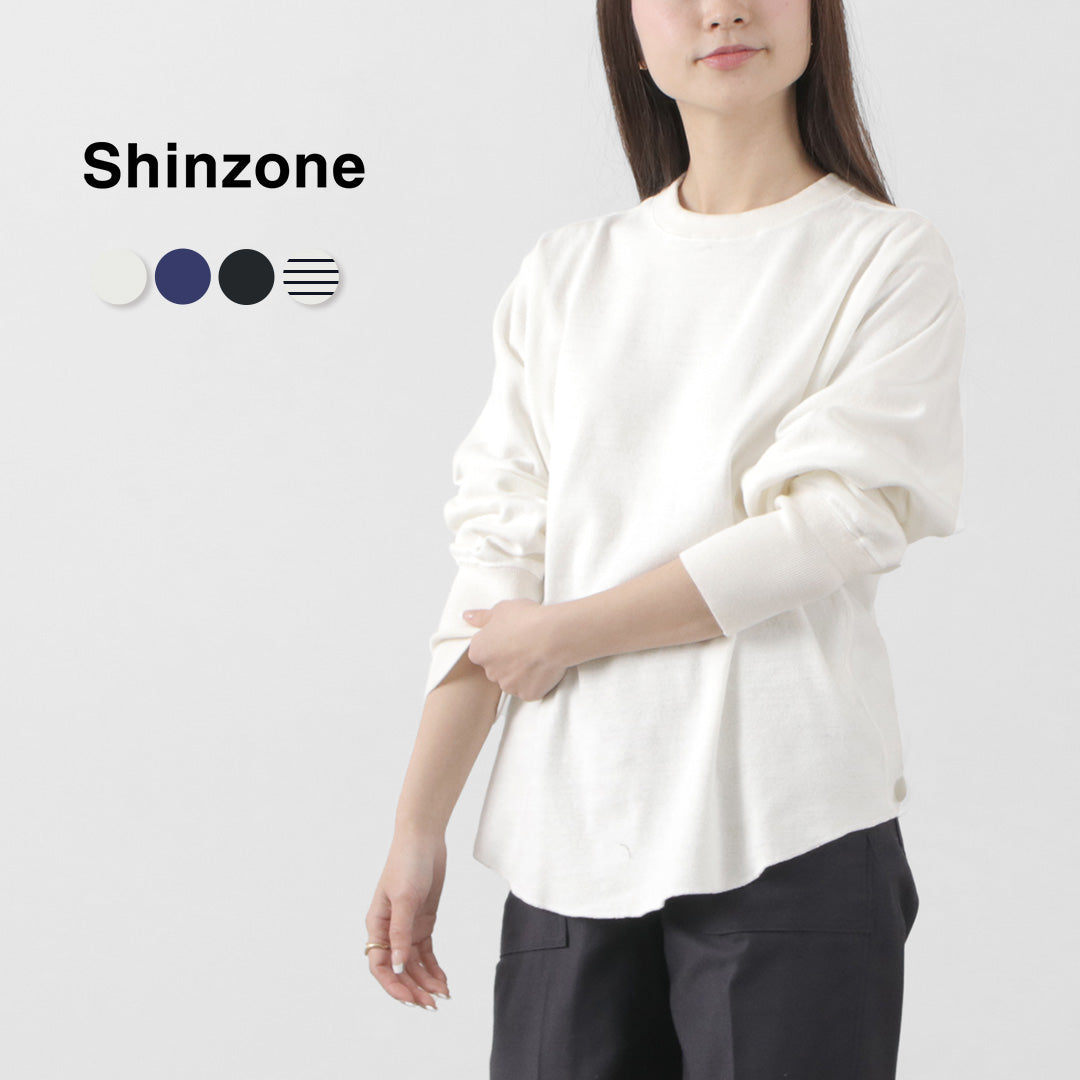 SHINZONE（シンゾーン） ミリタリープルオーバー / レディース 長袖 カットソー ロンT 日本製 無地 ボーダー 21SMSCU02 MILITARY PO