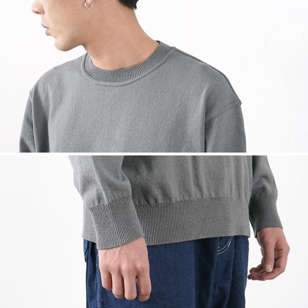 【30％OFF】YONETOMI NEW BASIC（ヨネトミニューベーシック） カラー別注 ウェーブコットン ニットプルオーバー 2024年モデル