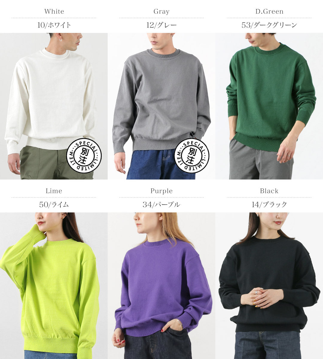 【30％OFF】YONETOMI NEW BASIC（ヨネトミニューベーシック） カラー別注 ウェーブコットン ニットプルオーバー 2024年モデル