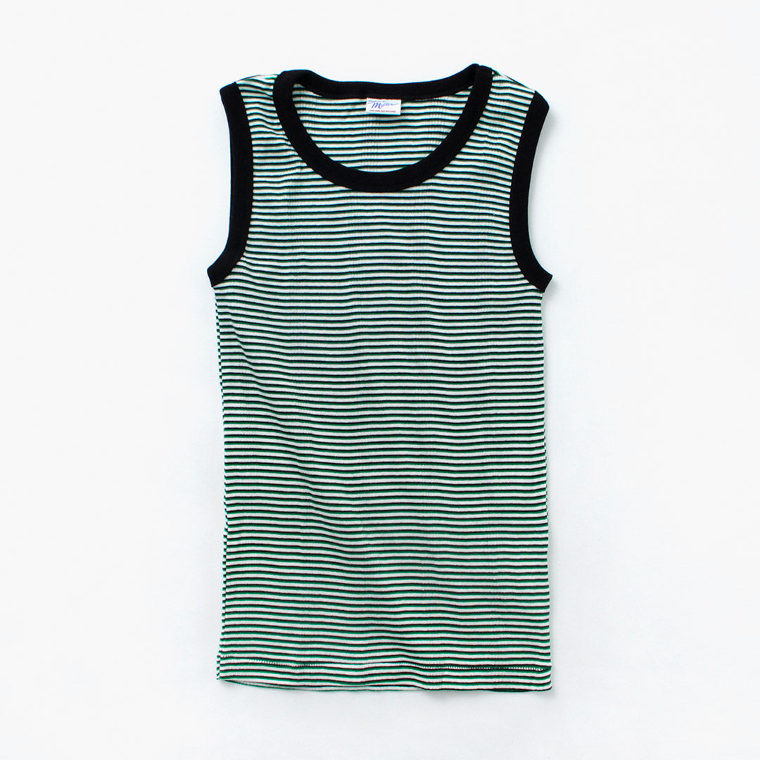 ROBERT P.MILLER（ロバートピーミラー） パネルリブ タンクトップ / ノースリーブ レディース インナー 綿 コットン ボーダー Prib Tanktop