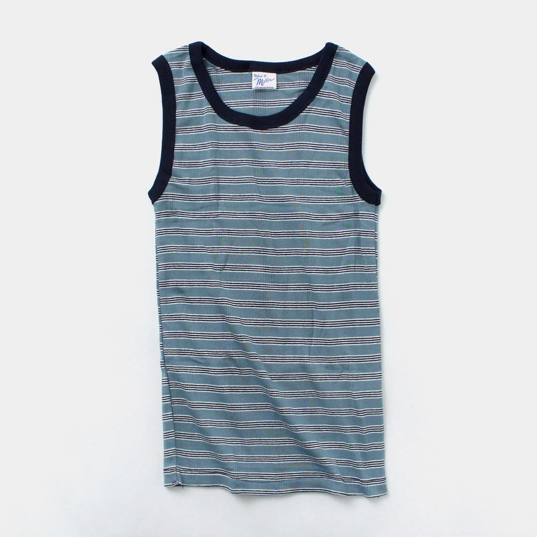 ROBERT P.MILLER（ロバートピーミラー） パネルリブ タンクトップ / ノースリーブ レディース インナー 綿 コットン ボーダー Prib Tanktop