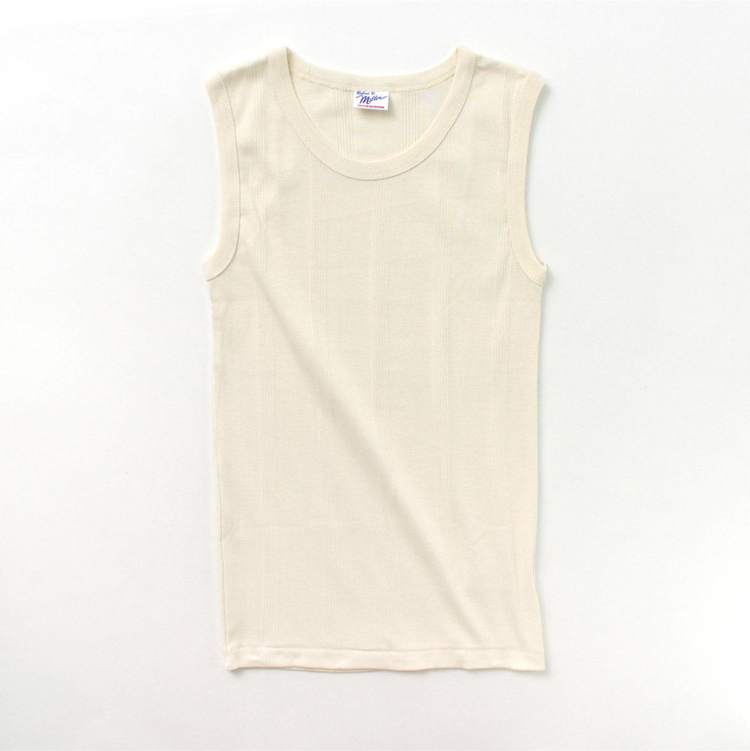 ROBERT P.MILLER（ロバートピーミラー） パネルリブ タンクトップ / ノースリーブ レディース インナー 綿 コットン ボーダー Prib Tanktop