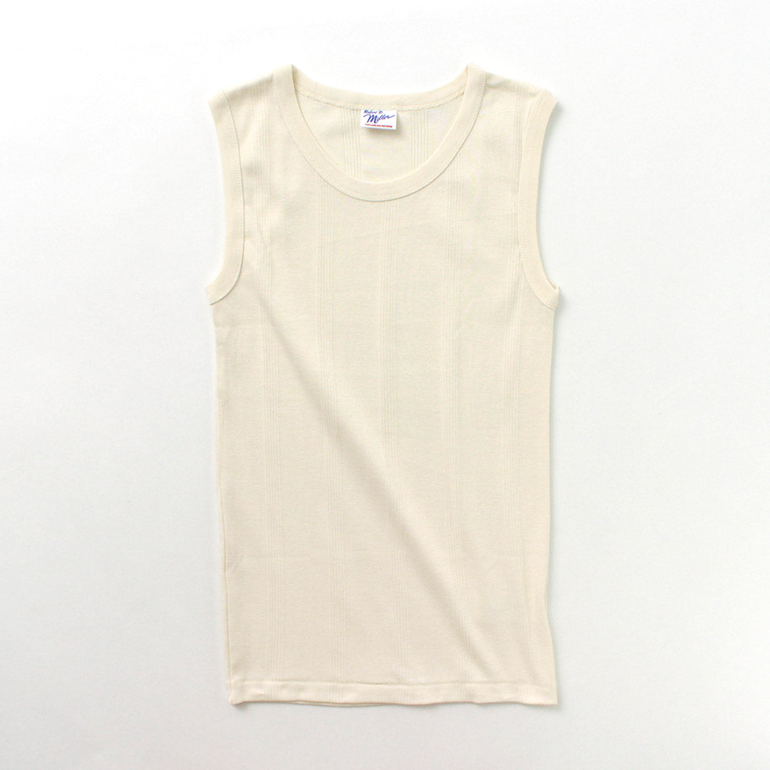 ROBERT P.MILLER（ロバートピーミラー） パネルリブ タンクトップ / ノースリーブ レディース インナー 綿 コットン ボーダー Prib Tanktop