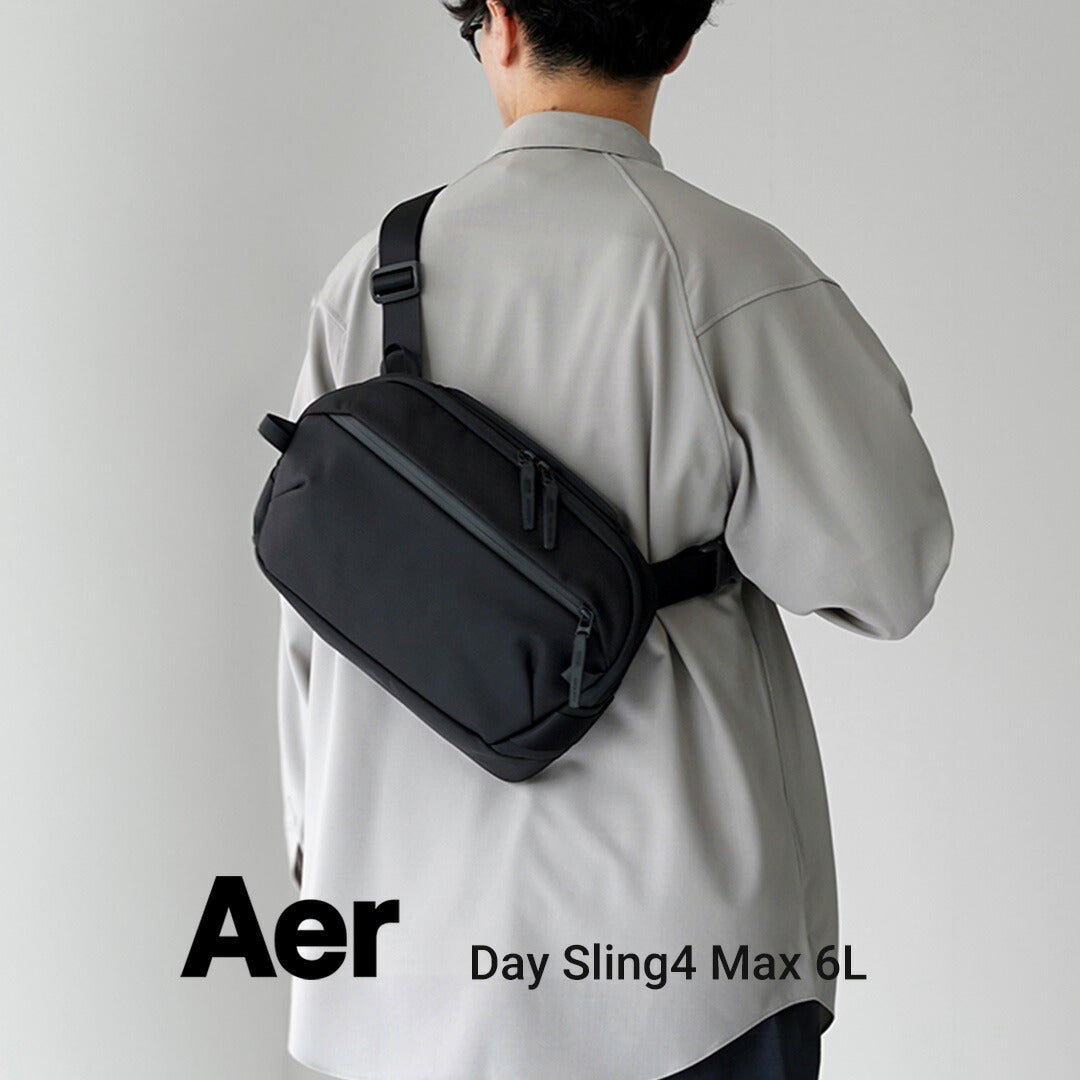 極上美品　AER スリングバッグ　ブラック ！ AER（エアー） デイスリング4 マックス 6L ウエストバッグ ボディ