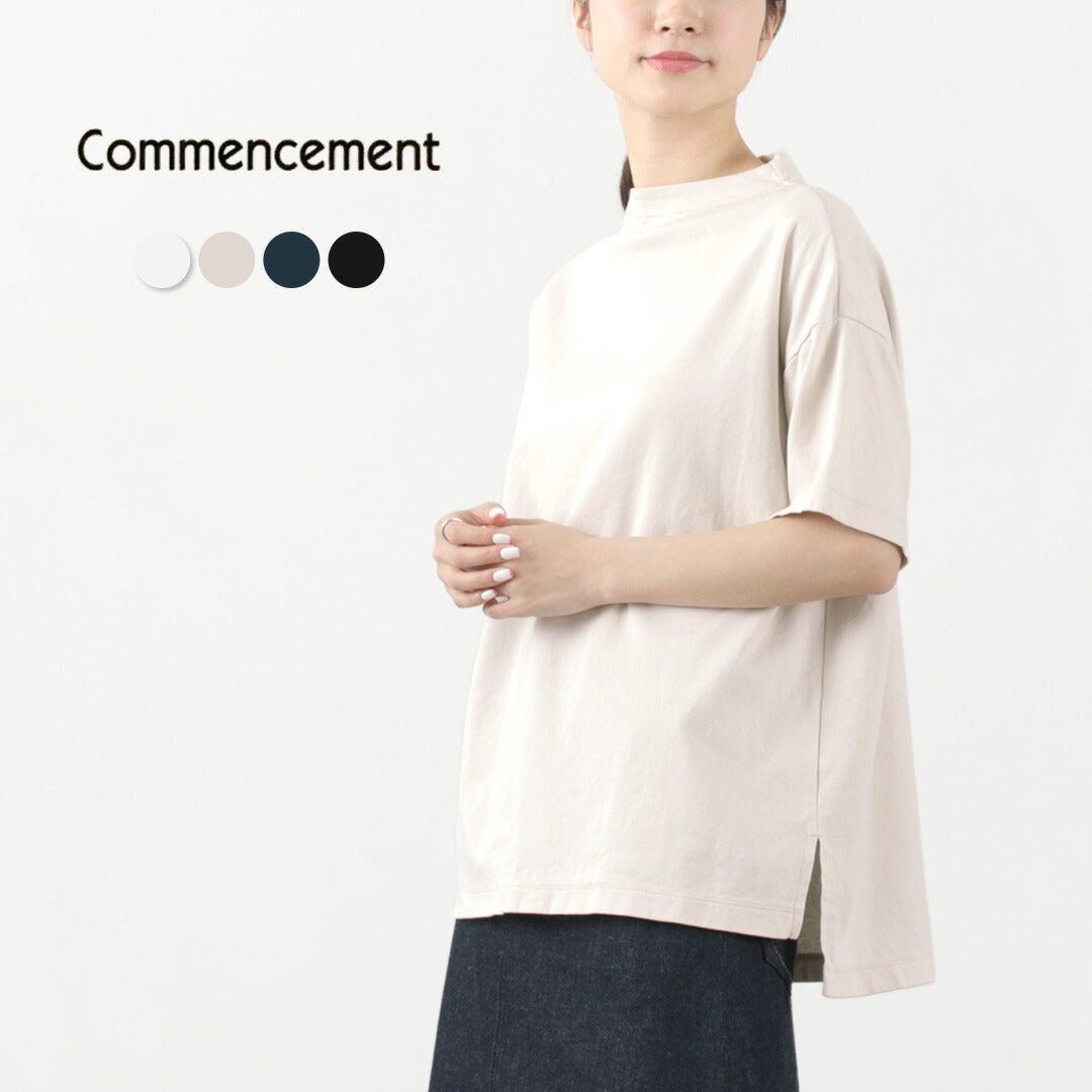 COMMENCEMENT（コメンスメント） ボトルネック ショートスリーブTシャツ