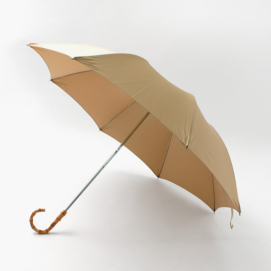 ボタンフォックスアンブレラズ ワンギーハンドル 長傘 雨傘 ライトグレー