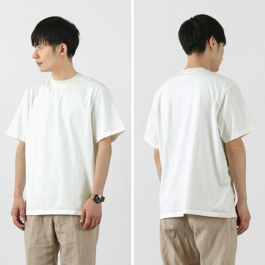 【30％OFF】YONETOMI NEW BASIC（ヨネトミニューベーシック） カラー別注 ガーメントダイ パックTシャツ 2023年モデル