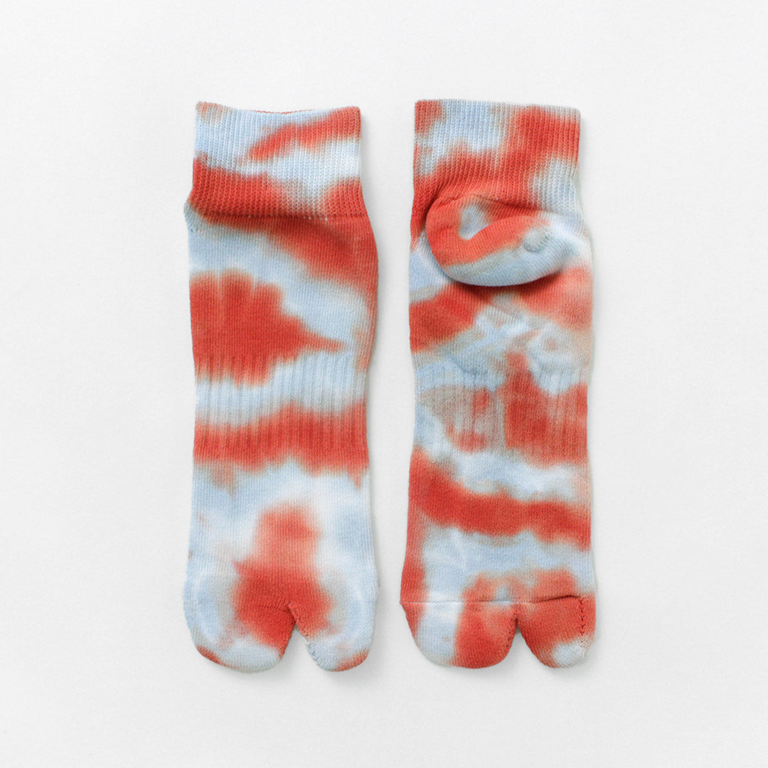 NODAL（ノーダル） タイダイ ソックス / 靴下 足袋型 ショート 短め 柄 綿 ナイロン メンズ レディース 日本製 Tie Dye Socks