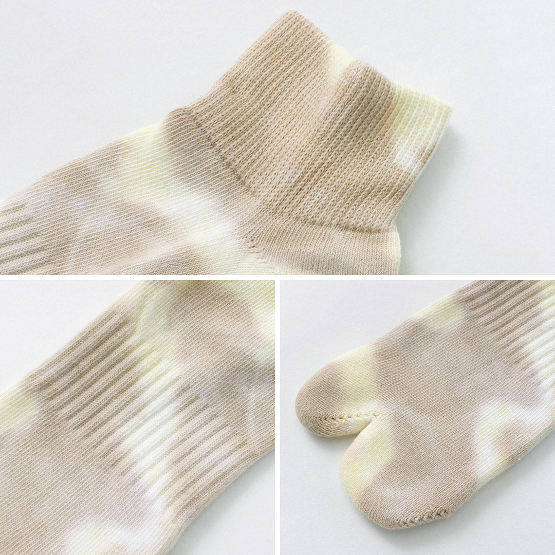 NODAL（ノーダル） タイダイ ソックス / 靴下 足袋型 ショート 短め 柄 綿 ナイロン メンズ レディース 日本製 Tie Dye Socks