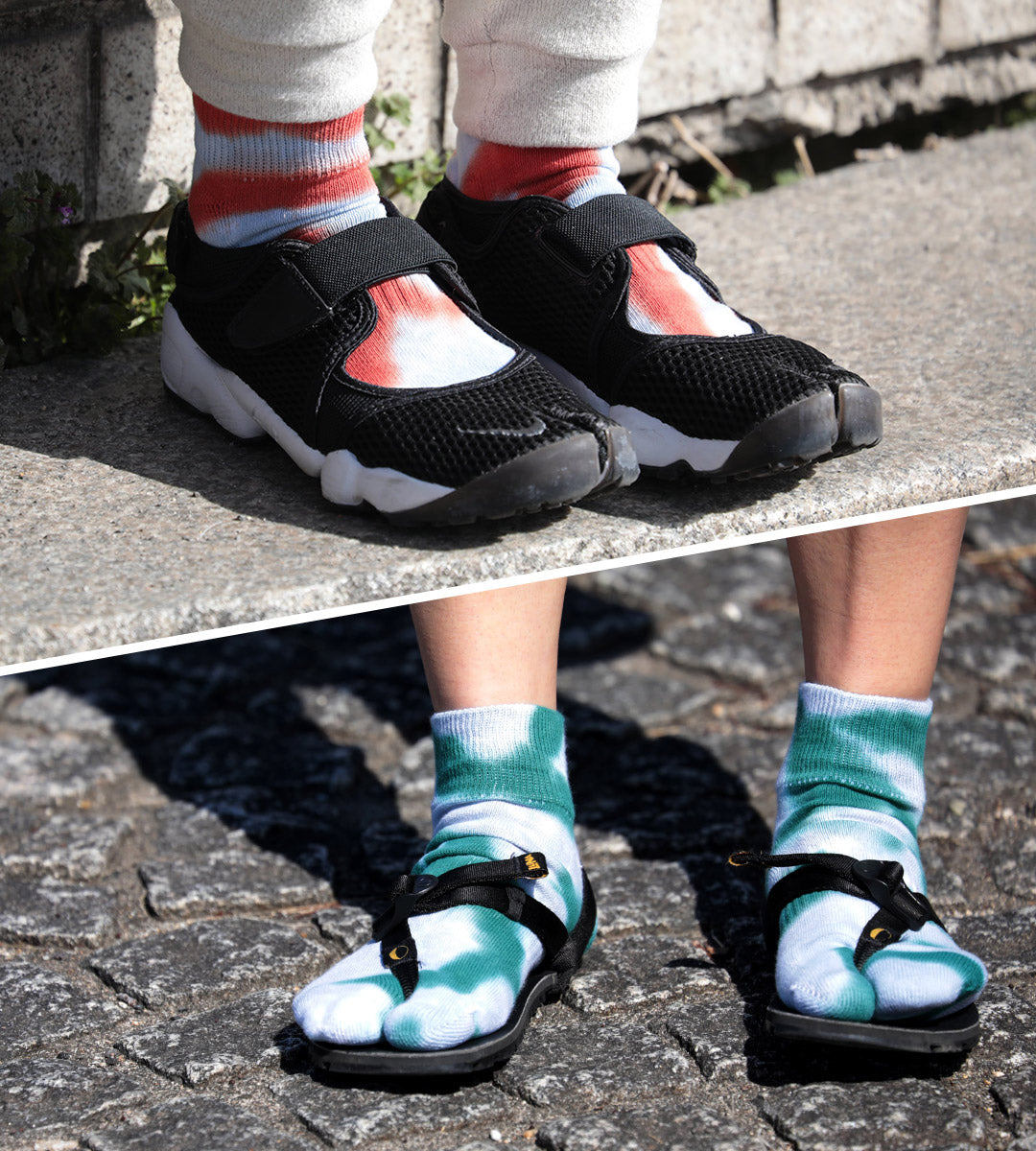 NODAL（ノーダル） タイダイ ソックス / 靴下 足袋型 ショート 短め 柄 綿 ナイロン メンズ レディース 日本製 Tie Dye Socks