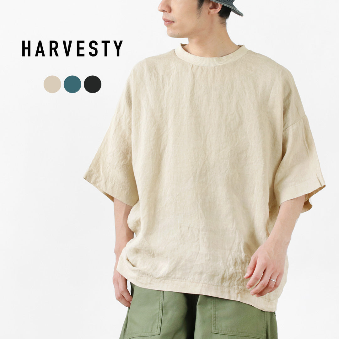 HARVESTY（ハーベスティ） フレンチリネン キャンバス 半袖 プル