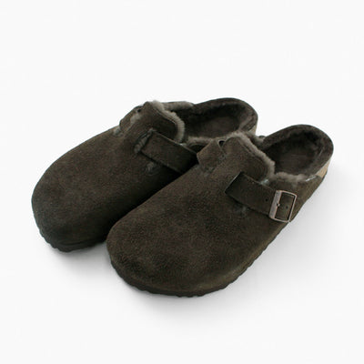 【30％OFF】BIRKENSTOCK（ビルケンシュトック） ボストン シアリング スエードレザー ファー / サンダル メンズ クロッグ ベロアレザー BOSTON SHEARLING SUEDE LEATHER/FUR【セール】