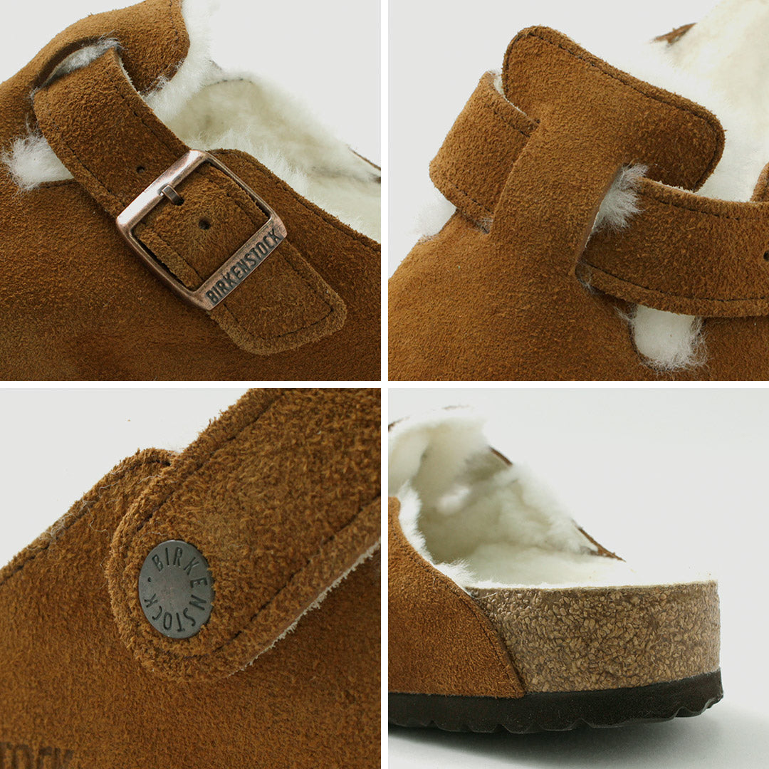【20％OFFクーポン対象！】BIRKENSTOCK（ビルケンシュトック） ボストン シアリング スエードレザー ファー / サンダル メンズ クロッグ ベロアレザー BOSTON SHEARLING SUEDE LEATHER/FUR クリスマス プレゼント ギフト