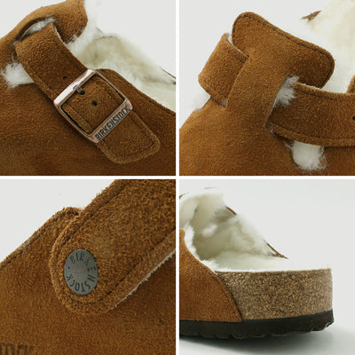 【30％OFF】BIRKENSTOCK（ビルケンシュトック） ボストン シアリング スエードレザー ファー / サンダル メンズ クロッグ ベロアレザー BOSTON SHEARLING SUEDE LEATHER/FUR【セール】