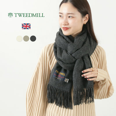 TWEED MILL（ツイードミル） ラムウール ストール ソリッド / レディース マフラー 大判 暖かい Lambs Wool 70×190cm クリスマス プレゼント ギフト