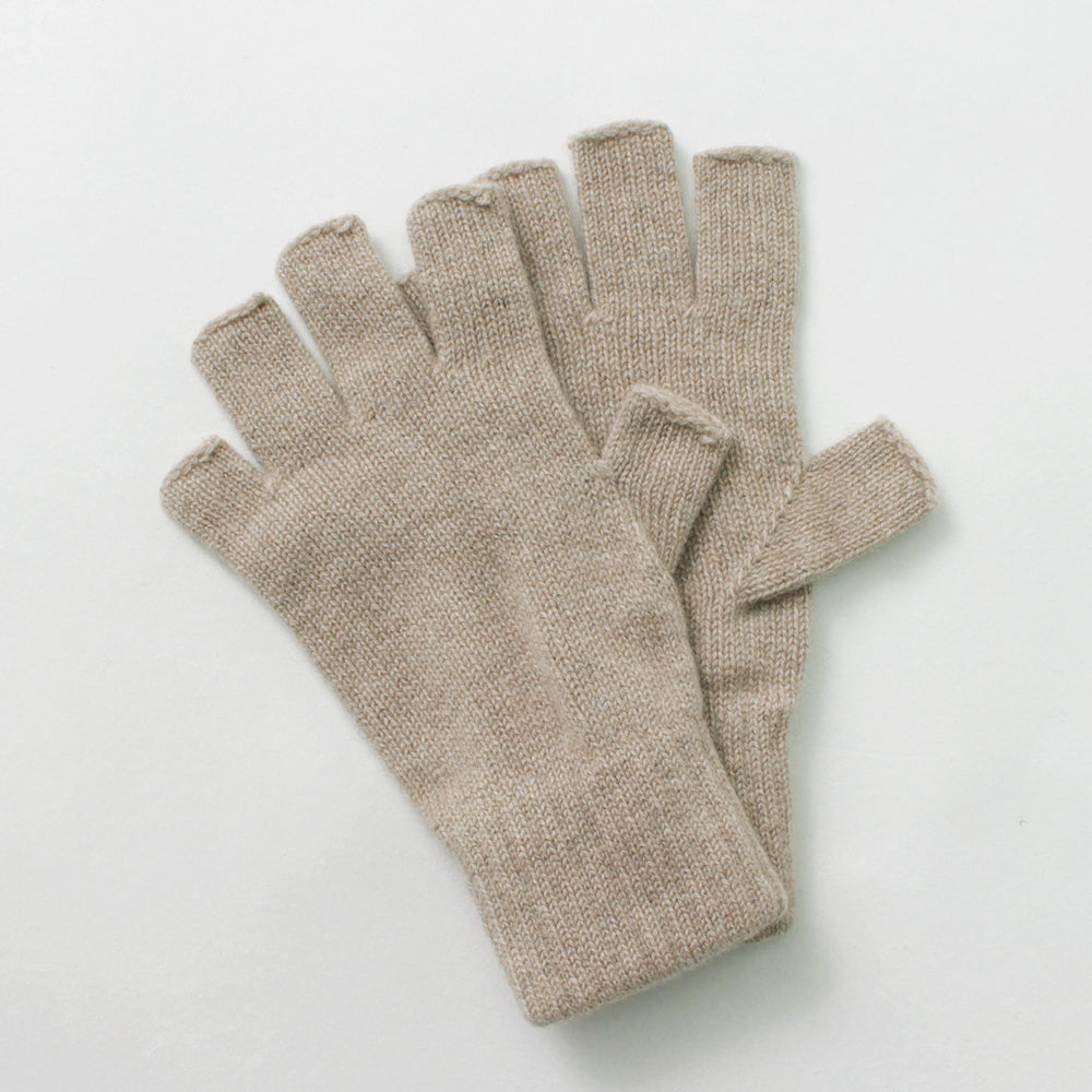 WILLIAM BRUNTON(ウィリアムブラントン) 2PLY フィンガーレスグローブ / レディース 手袋 指なし ウール カシミヤ ...