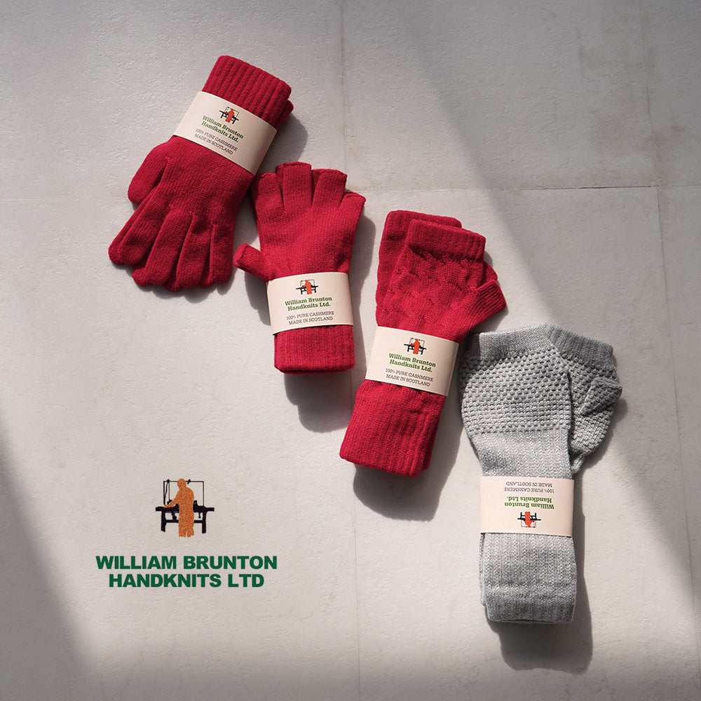 WILLIAM BRUNTON（ウィリアムブラントン） 2PLY フィンガーレスグローブ / レディース 手袋 指なし ウール カシミヤ ...