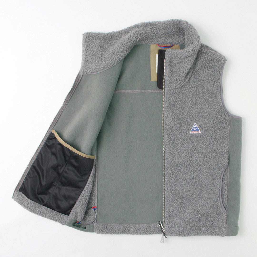 CAPE HEIGHTS（ケープハイツ） ブレイクハート ジレ ボンディング フリースベスト / レディース ボア BREAKHERT I GILET