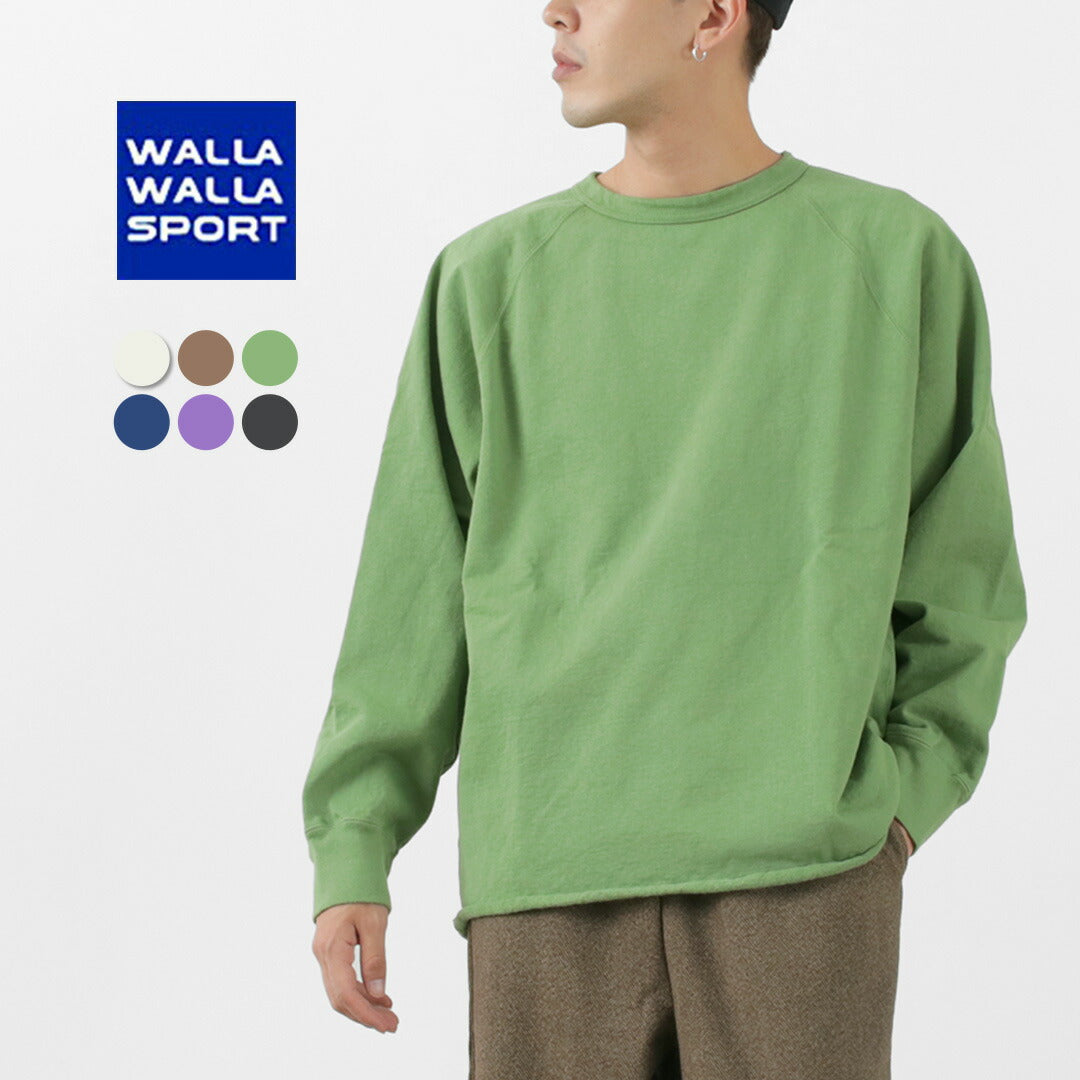 WALLA WALLA SPORT（ワラワラスポーツ） 13oz クルースウェット / トレーナー メンズ レディース ユニセックス ラグラン コットン 綿100％ 日本製 13oz CREW SWEAT SHIRT