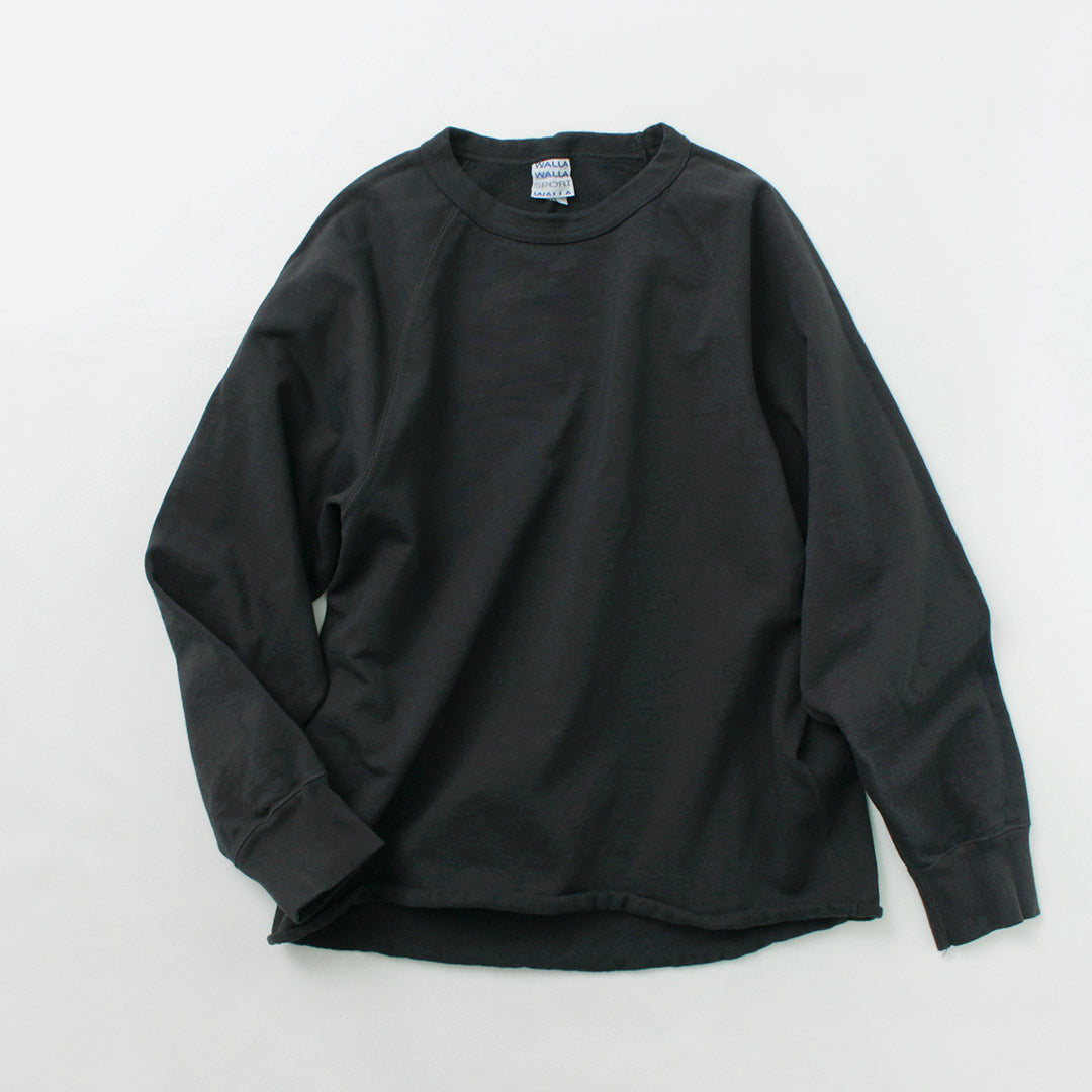 WALLA WALLA SPORT（ワラワラスポーツ） 13oz クルースウェット / トレーナー メンズ レディース ユニセックス ラグラン コットン 綿100％ 日本製 13oz CREW SWEAT SHIRT クリスマス プレゼント ギフト