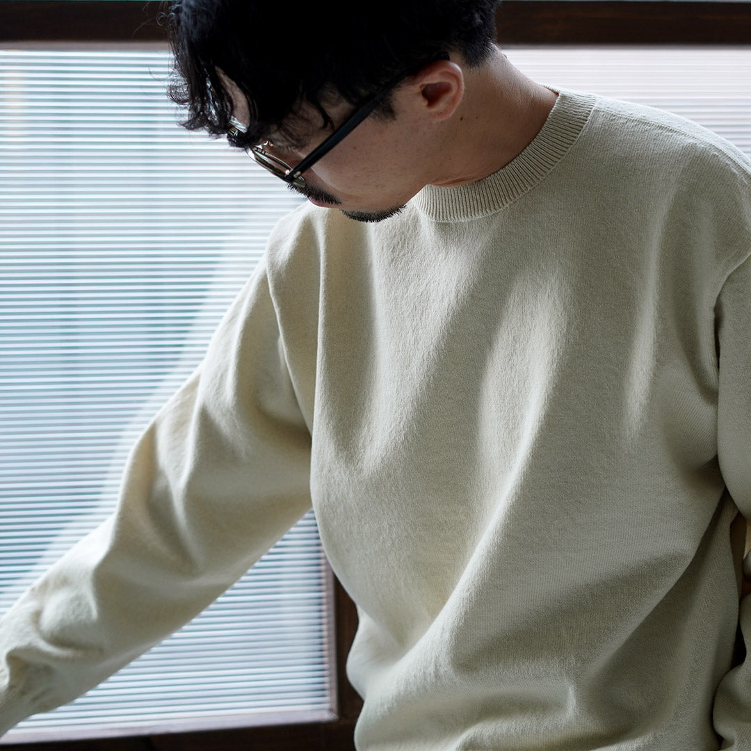 YONETOMI NEW BASIC（ヨネトミニューベーシック） リジッド カシミア ニット プルオーバー 日本製