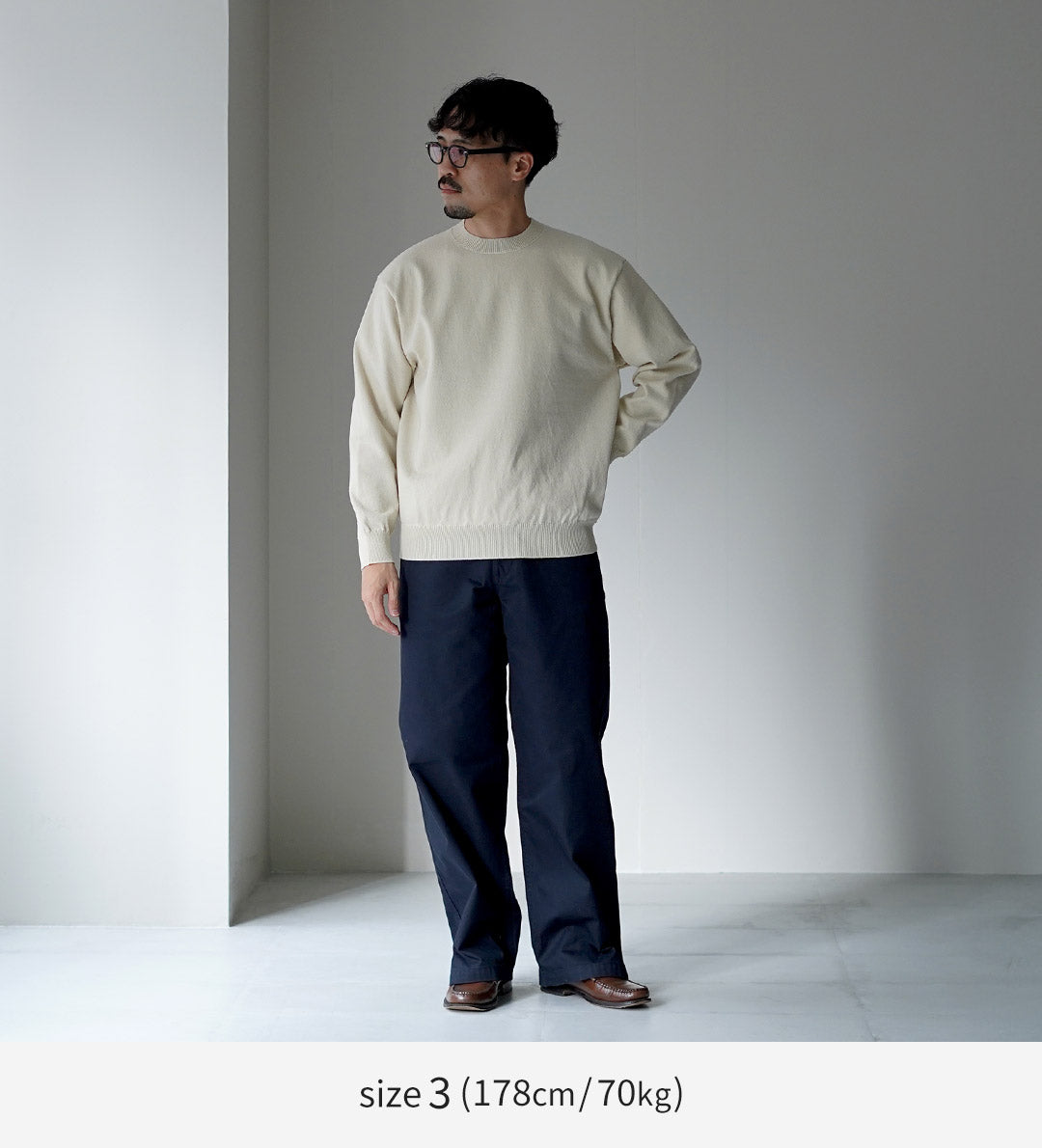 YONETOMI NEW BASIC（ヨネトミニューベーシック） リジッド カシミア ニット プルオーバー 日本製