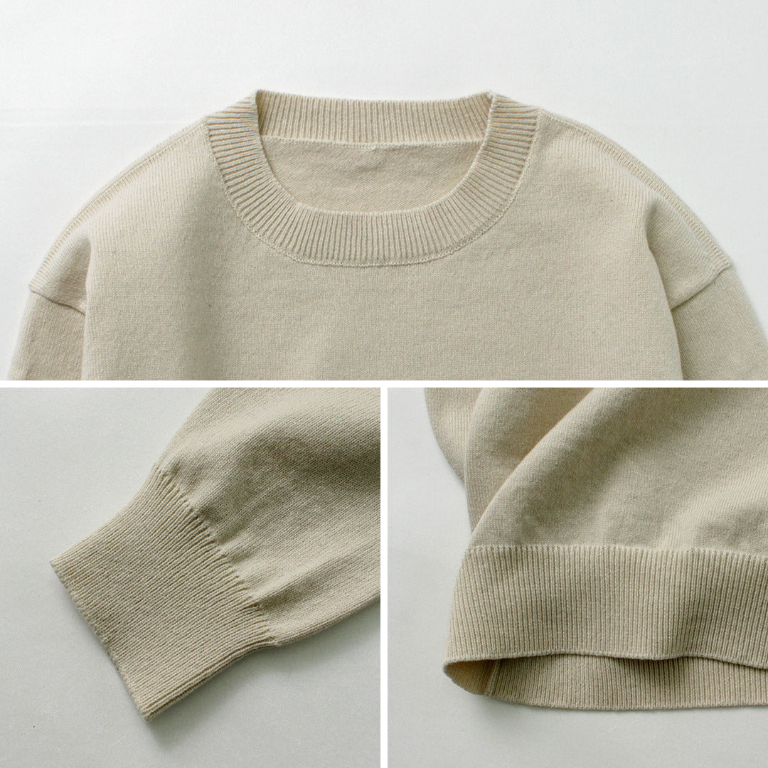 YONETOMI NEW BASIC（ヨネトミニューベーシック） リジッド カシミア ニット プルオーバー 日本製