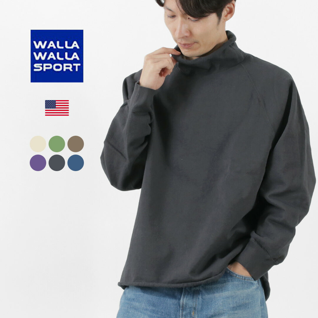 WALLA WALLA SPORT（ワラワラスポーツ） 13oz ロールネックタートル / スウェット トレーナー ラグラン コットン 綿 メンズ レディース 日本製 13oz ROLLNECK TURTLE