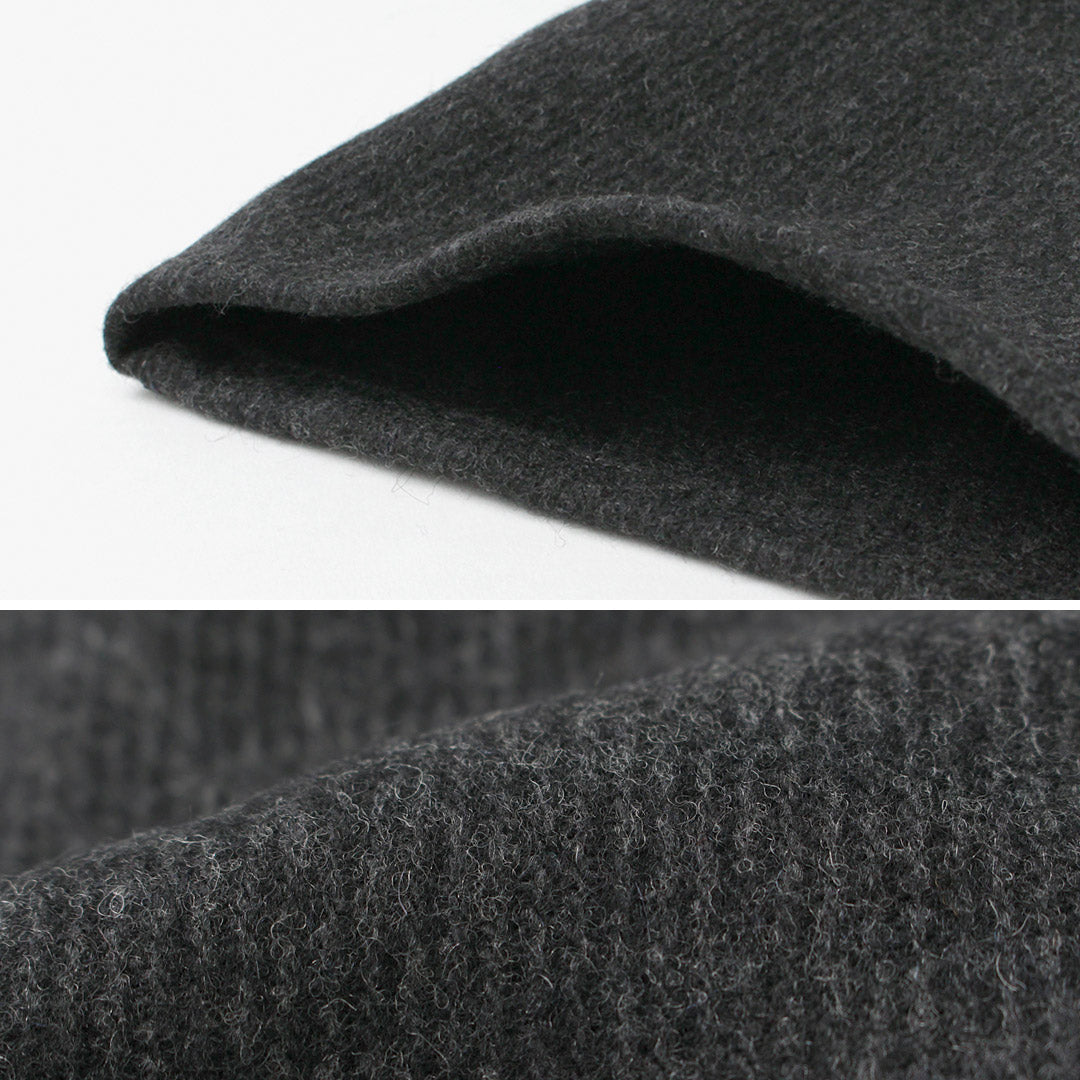 RE MADE IN TOKYO JAPAN（アールイー） ウールカシミアカルゼ タックパンツ / メンズ イージーパンツ ウエストゴム 総ゴム 日本製 Wool Cashmere Kersey Tuck PTS