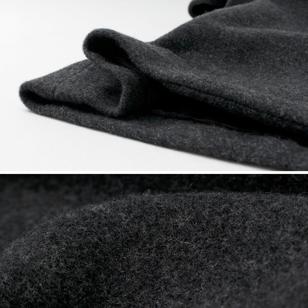 mizuiro ind（ミズイロインド） スタンドカラー ウールコート / レディース アウター ロング 日本製 Stand Collar Wool CT