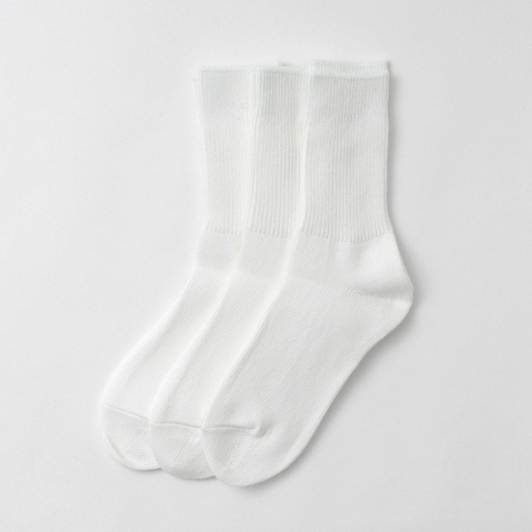 【20％OFF】ROTOTO（ロトト） R1427 オーガニック デイリー3パック リブクルーソックス 2024年モデル