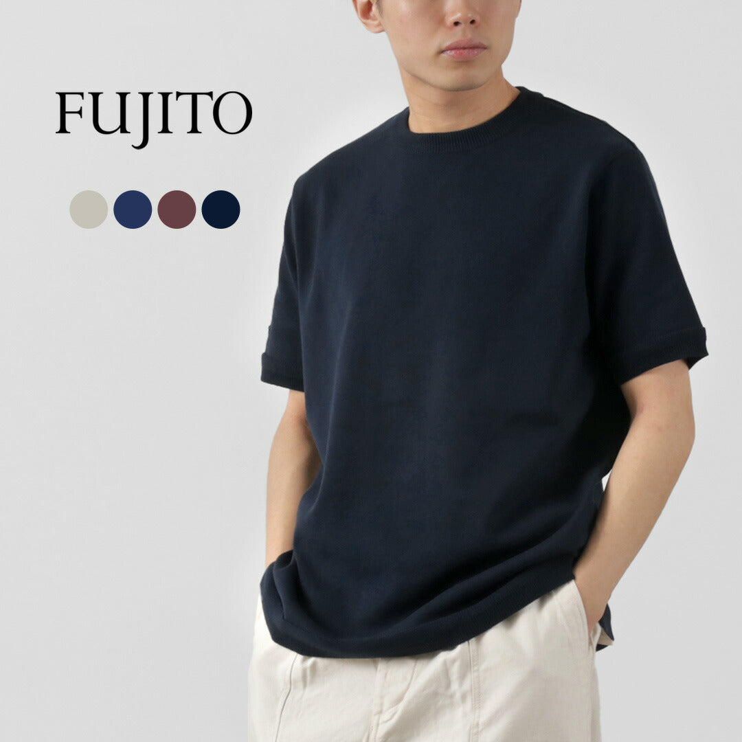 FUJITO（フジト） クルーネック ニット Tシャツ