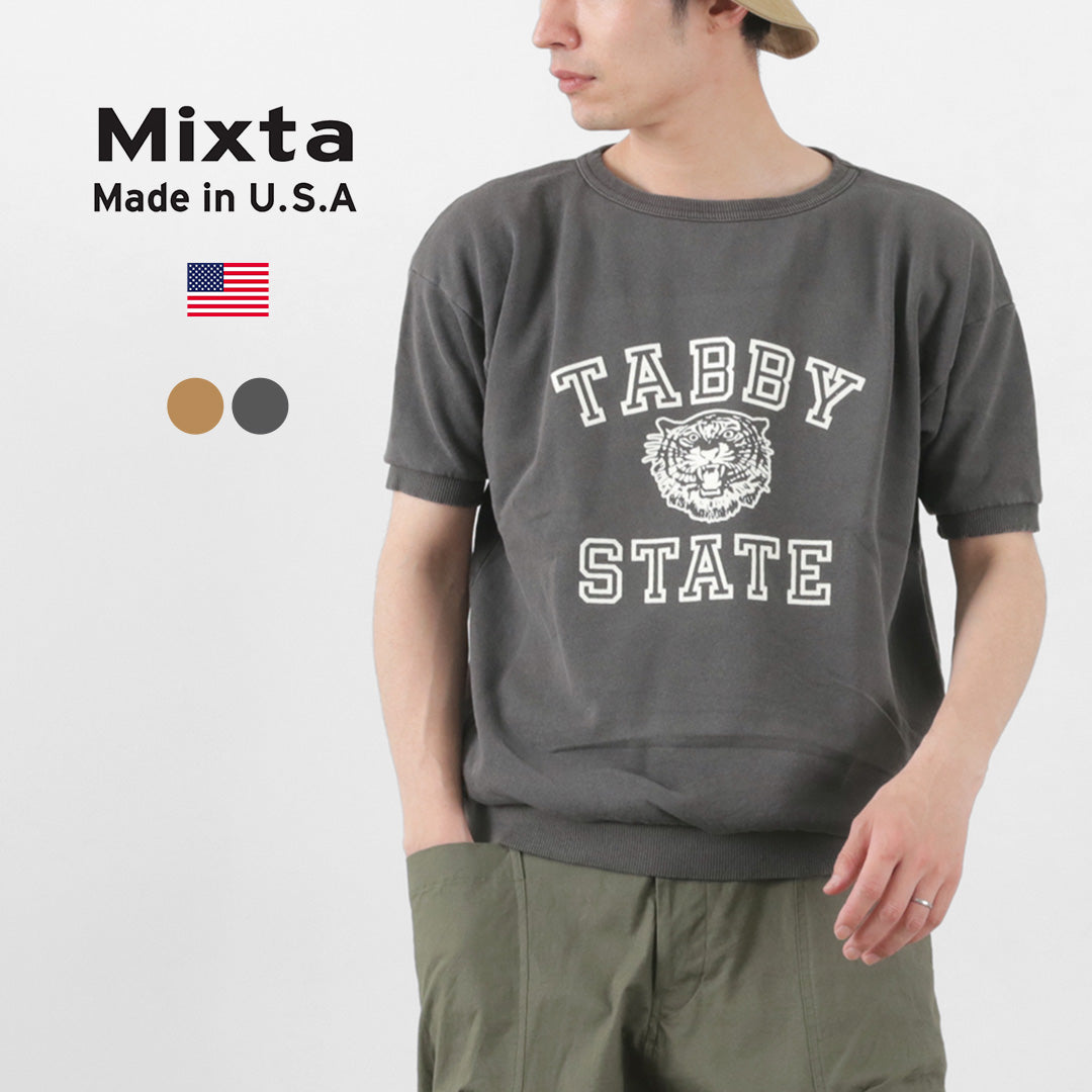 【20％OFF】MIXTA（ミクスタ） ヴィンテージ プリント 半袖 スウェット / タビー ステイト メンズ レディース ユニセックス  ヴィンテージ風 アメリカ製 裏起毛 TABBY STATE S/S SWEAT【セール】