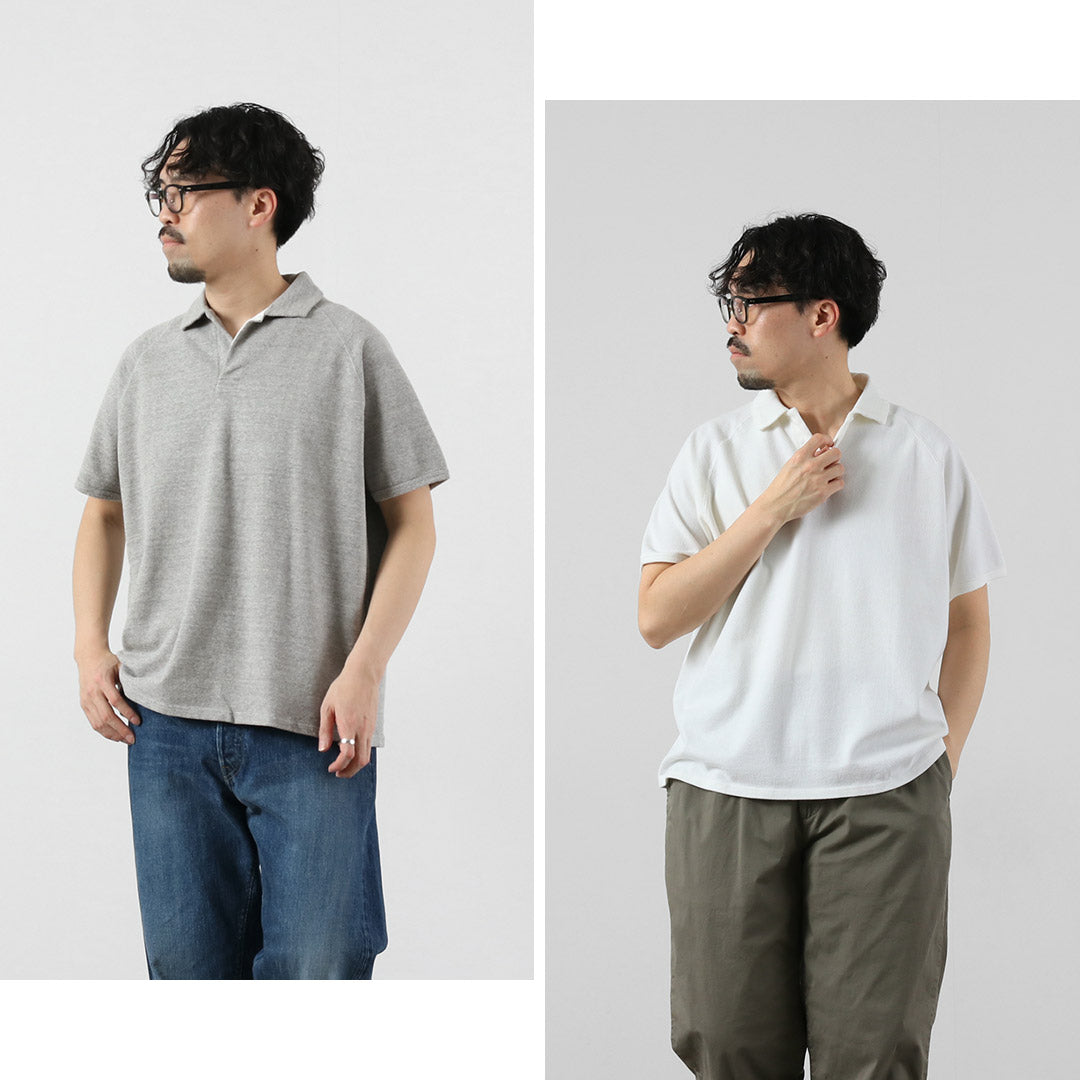 KEPANI(ケパニ) 鹿の子 スキッパーポロ / メンズ 半袖 シャツ KEPANI(ケパニ) 鹿の子 スキッパーポロ / メンズ 半袖 シャツ