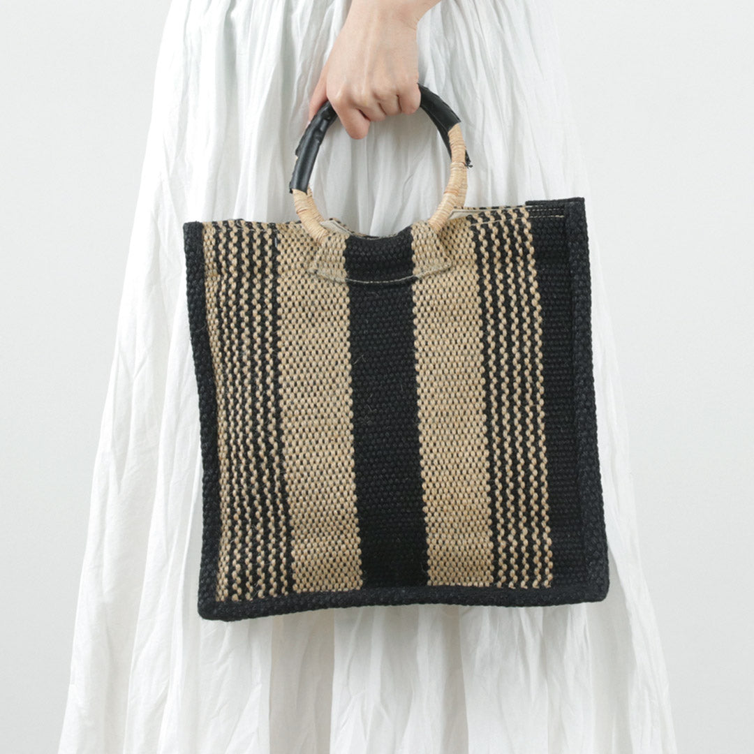 【30％OFF】TARANGO JUTE（タランゴジュート） パームサークルハンドル ジュート トートバッグ