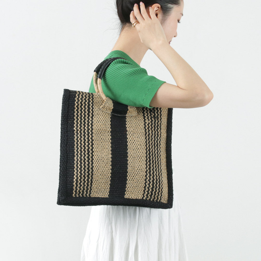 【30％OFF】TARANGO JUTE（タランゴジュート） パームサークルハンドル ジュート トートバッグ